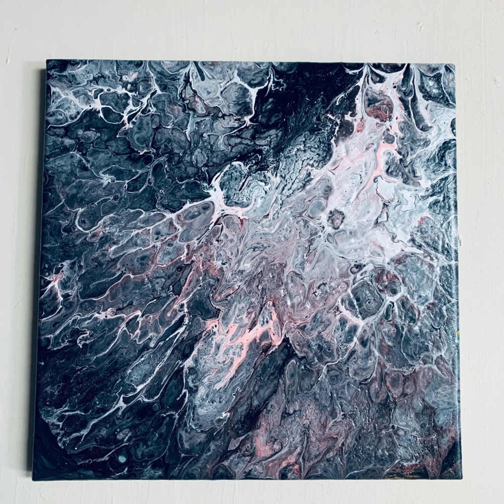 “In the Fray” Original Pour Painting on canvas